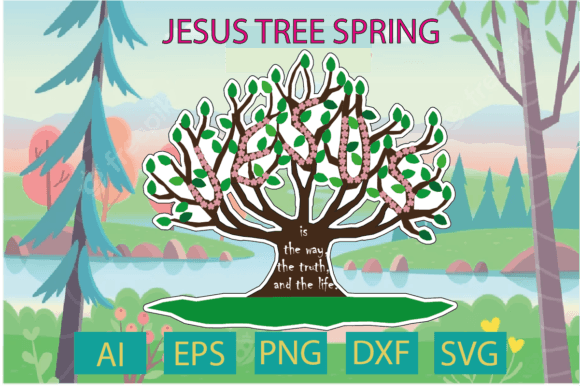 Jesus Tree Spring T-Shirt Designs