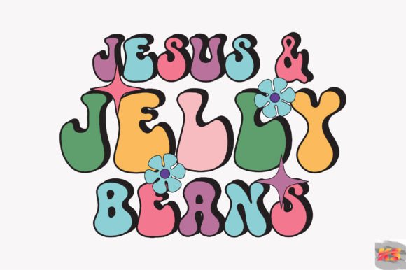 Retro Jesus Jelly Beans SVG for T-Shirt Designs