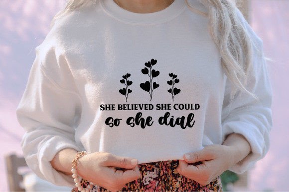 She Believed She Could so She Dial Jesus T-Shirt Designs